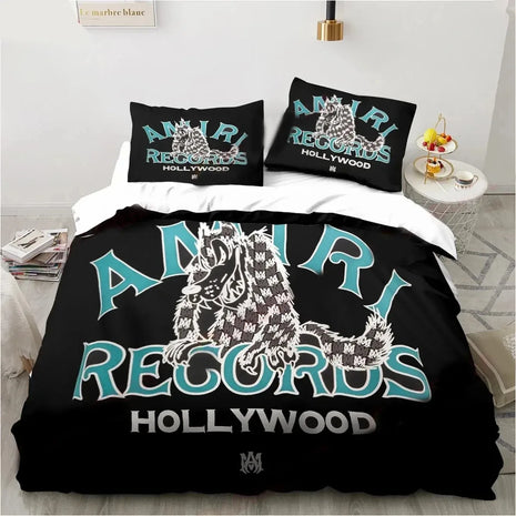 Logo Amiris Graffiti Pattern Bedding Set Duvet Cover Bed Set Quilt Cover Pillowcase Comforter king Queen Size Boys Adult Bedding