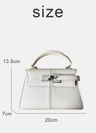 Classic Box Bags For Women Luxury Designer Handbag Purses 2025 New In PU Lychee Texture Lock Splicing Design Top Handle Shoulder