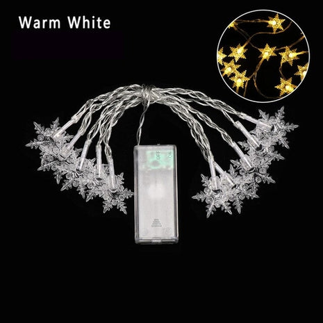 10/20 LED Christmas Snowflake Fairy String Lights