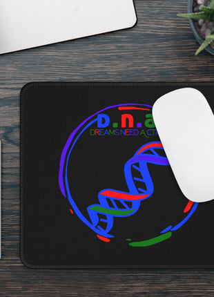 Black DNA Dreams Need Actions Gaming Mouse Pad