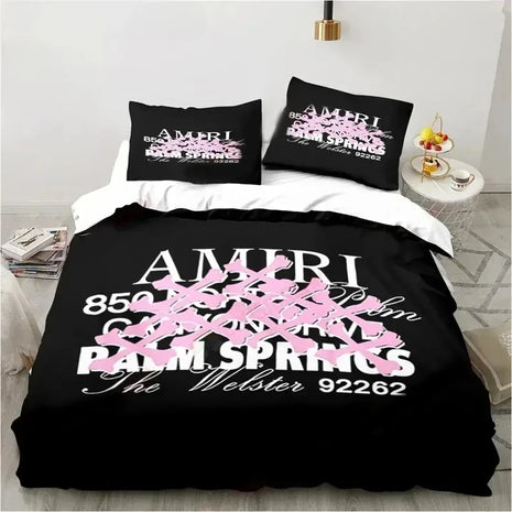 New Logo Amiris Graffiti Bedding Set,Duvet Cover Comforter Bed Set Quilt Cover Pillowcase,King Queen Twin Size Boys Girls Adults