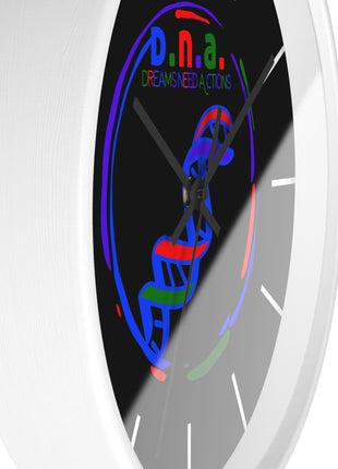 Black DNA Dreams Need Actions Wall Clock