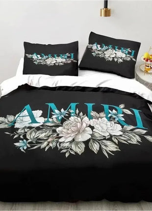 New Logo Amiris Graffiti Bedding Set,Duvet Cover Comforter Bed Set Quilt Cover Pillowcase,King Queen Twin Size Boys Girls Adults