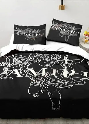 New Logo Amiris Graffiti Bedding Set,Duvet Cover Comforter Bed Set Quilt Cover Pillowcase,King Queen Twin Size Boys Girls Adults