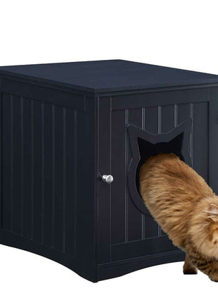 Cat House Side Table, Nightstand Pet House, Litter Box Enclosure