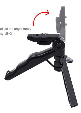 Foldable Tripod With Smartphone Fixing Clamp 1/4 inch Holder