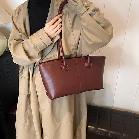 LEFTSIDE Large PU Leather Underarm Bags for Women 2024 Winter Y2K New Trend Fashion Shoulder Tote Bag Luxury Handbags and Purses