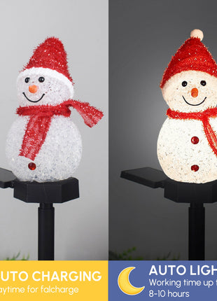 Solar Outdoor Decor Light Christmas Snowman Decoration Stake light