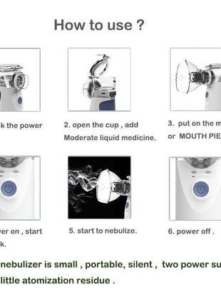 Portable Handheld Nebulizer Mist Inhaler and Atomizer