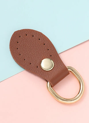 2Pcs/Lot Handmade Bag Buckle Straps PU Leather Metal Handbags Shoulder Buckle DIY Zipper Puller Manual Purse Accessories ﻿