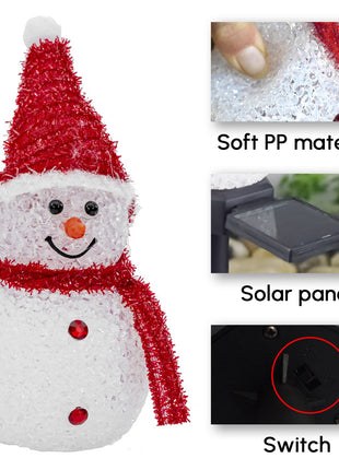 Solar Outdoor Decor Light Christmas Snowman Decoration Stake light