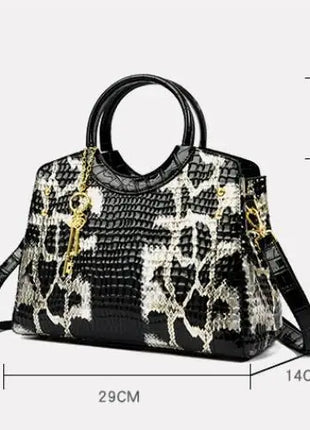 Luxury Crocodile Pattern Handbag Women Winter New in PU Leather Tassel Shoulder Bag Brands Design Handle Bag Lady Purse snake