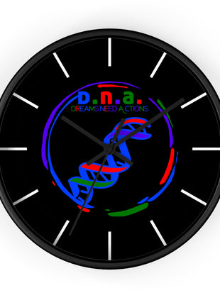 Black DNA Dreams Need Actions Wall Clock