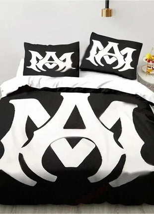 New Logo Amiris Graffiti Bedding Set,Duvet Cover Comforter Bed Set Quilt Cover Pillowcase,King Queen Twin Size Boys Girls Adults