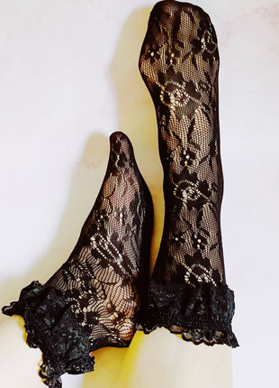 80's Lace Socks Set Of 2 Pairs