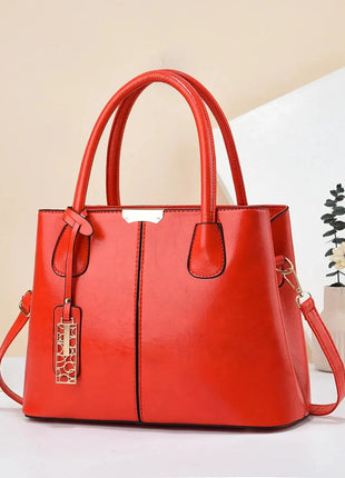 Retro Solid Color Handbags For Women, Elegant PU Leather Crossbody Bag, Trendy Office & Work Purses