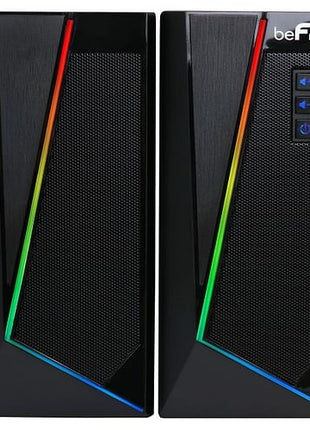 beFree Sound 2.0 Computer Gaming Speakers with LED RGB Lights