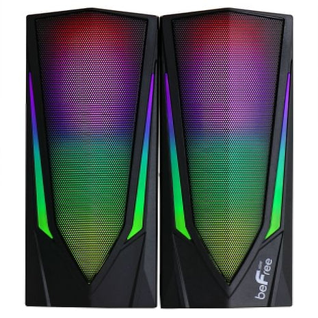 beFree Sound 2.0 Computer Gaming Speakers with LED RGB Lights