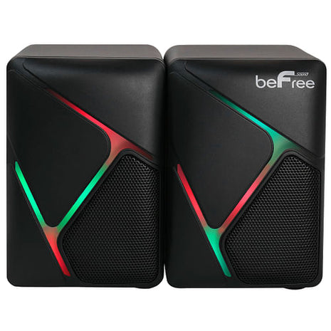 beFree Sound Dual Compact LED Gaming Speakers