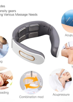 Smart Electric Neck Massager Wireless Shoulder Body Massager 6 Modes