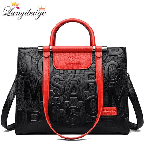 Ladies Walmart Quality Leather Letter Shoulder Bags For Womens 2023 Luxury