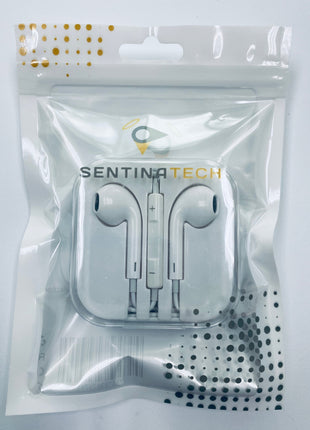 Earphones with Remote, Mic and 3.5mm Connector - Sentinatech Brand