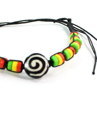 Spiral & Rasta Vibes Friendship Bracelet