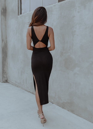 Cut-out Black Dress