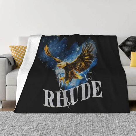 Nwt Rhude Black Cotton Eagle Sky S Size M Vacation On Sale Party