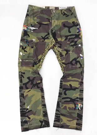 Dept Letter Print Fashion Brand Camouflage Pants Gallery Summer Loose