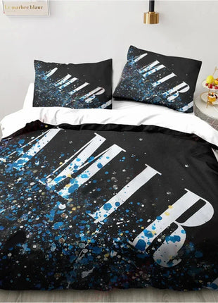 Fashion Amiris Graffiti Three-piece Bed Set,Comforter Bed Set Quilt