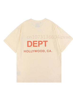 DEPT Fashion Brand T-Shirt for Men and Women Short Sleeve Letter Print