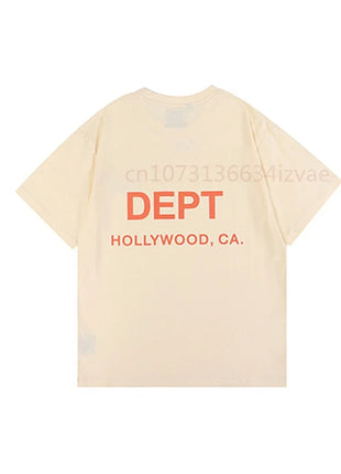 DEPT Fashion Brand T-Shirt for Men and Women Short Sleeve Letter Print