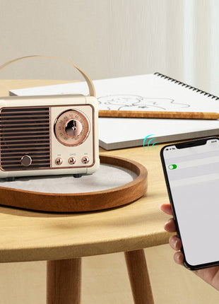 Bluetooth Compact Retro Speakers with Radio