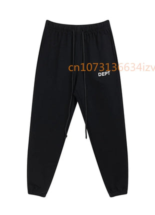 Dept Letter Print Sweatpants Fashion Brand Autumn and Winter Loose