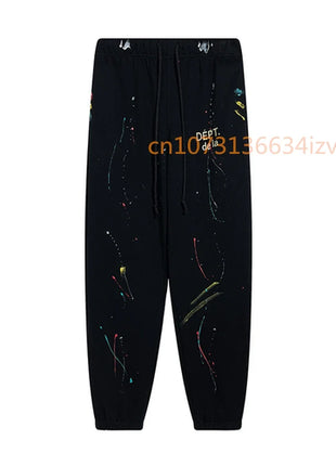 Dept Letter Print Sweatpants Fashion Brand Autumn and Winter Loose