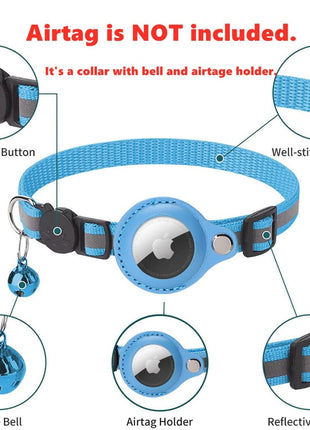 Reflective Airtag Case Collar for Cats and Dogs