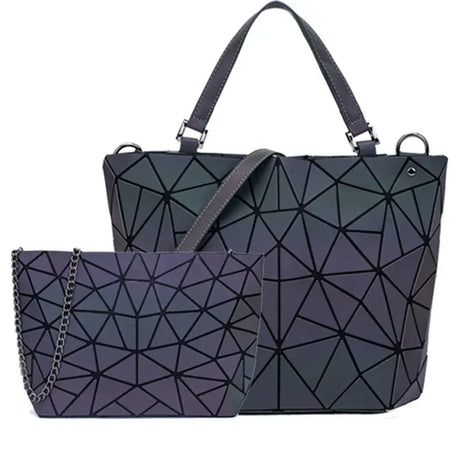 Women Handbags Walmart Luxury Geometric Shoulder Bag Set Folding Tote