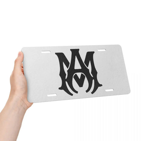 Logo Amiris Graffiti Pattern License Plate Car Tag Aluminum Car Auto