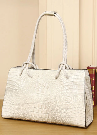 Luxury Walmart Genuine Leather Women's Bag Red Crocodile Pattern Ladies