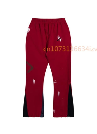 Dept Letter Print Sweatpants Fashion Brand Autumn and Winter Loose