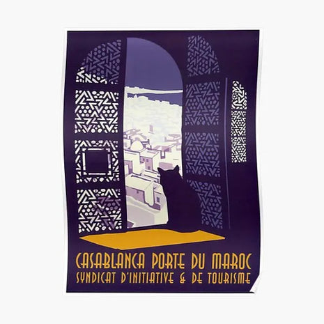 Casablanca Porte Du Maroc Travel Poster  Poster Funny Print Home Wall