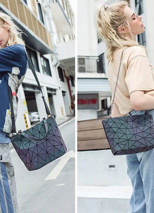 Women Handbags Walmart Luxury Geometric Shoulder Bag Set Folding Tote