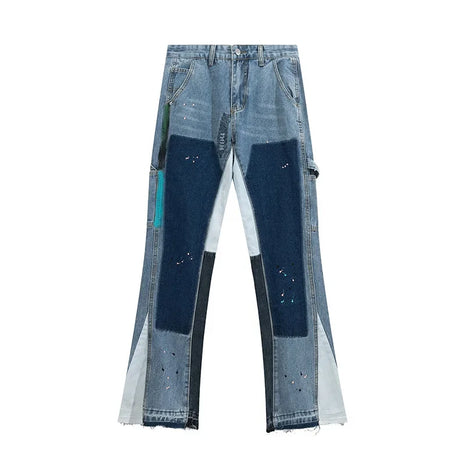 Dept Letter Fashion Brand Jeans Gallery Print Summer Loose Casual