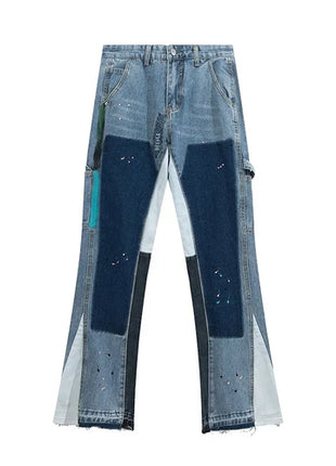 Dept Letter Fashion Brand Jeans Gallery Print Summer Loose Casual