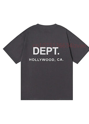 DEPT Fashion Brand T-Shirt for Men and Women Short Sleeve Letter Print