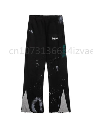 Dept Fashion Brand Print Letter Sweatpants Loose Casual Sports Pants