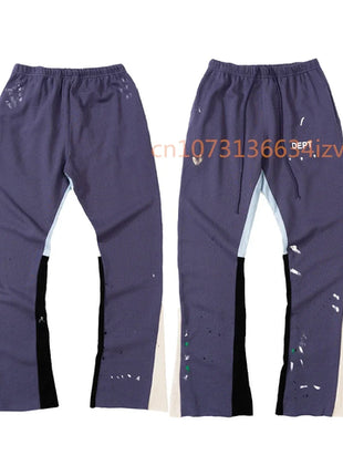 Dept Letter Print Sweatpants Fashion Brand Autumn and Winter Loose