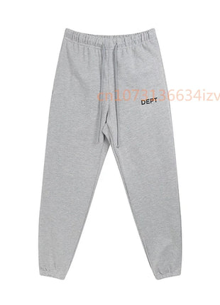 Dept Letter Print Sweatpants Fashion Brand Autumn and Winter Loose