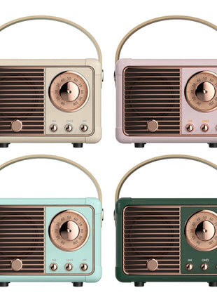 Bluetooth Compact Retro Speakers with Radio